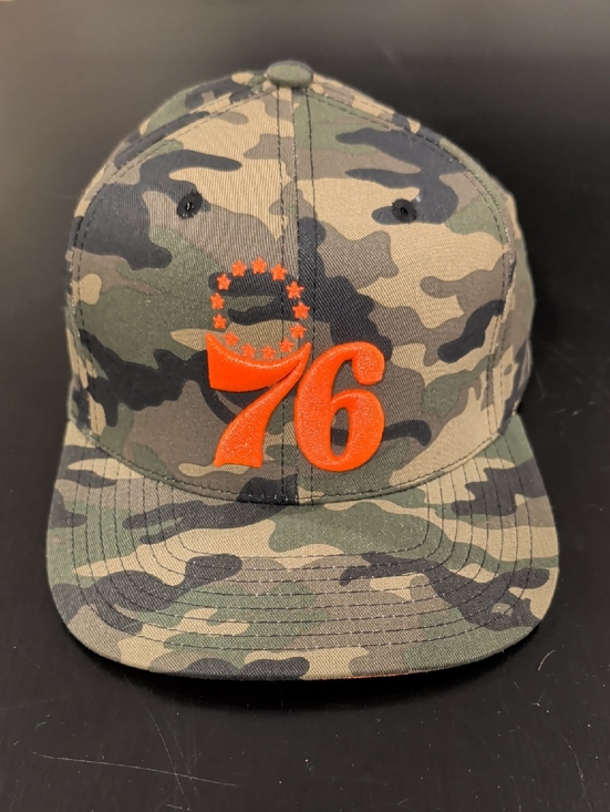 Mitchell & Ness Other - Mitchell & Ness Camo Philadelphia 76ers Orange Logo Hat